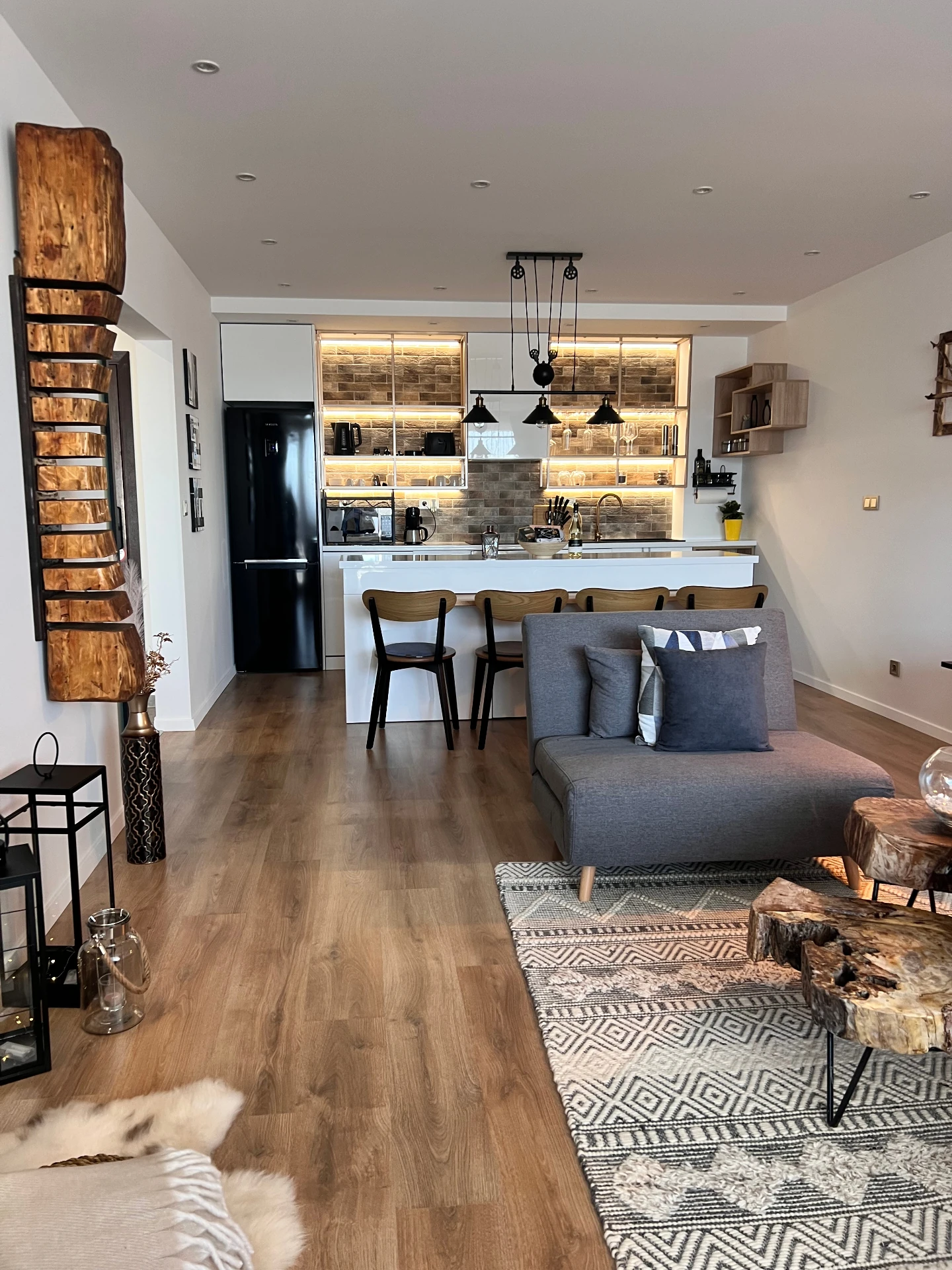 Apartment Two, open-plan living area